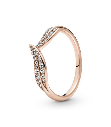 Pandora Timeless Sparkling Leaves Ring Size 6