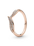 Pandora Timeless Sparkling Leaves Ring Size 6