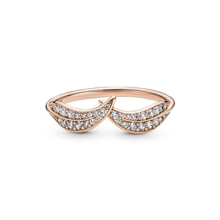 Pandora Timeless Sparkling Leaves Ring Size 6