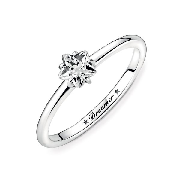 Pandora Moments Celestial Sparkling Star Solitaire Ring Size 7
