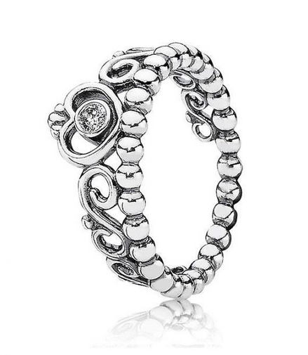 Pandora Timeless Princess Tiara Crown Ring Size 4.5