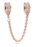 Pandora Moments Clear Pavé Safety Chain Clip Charm