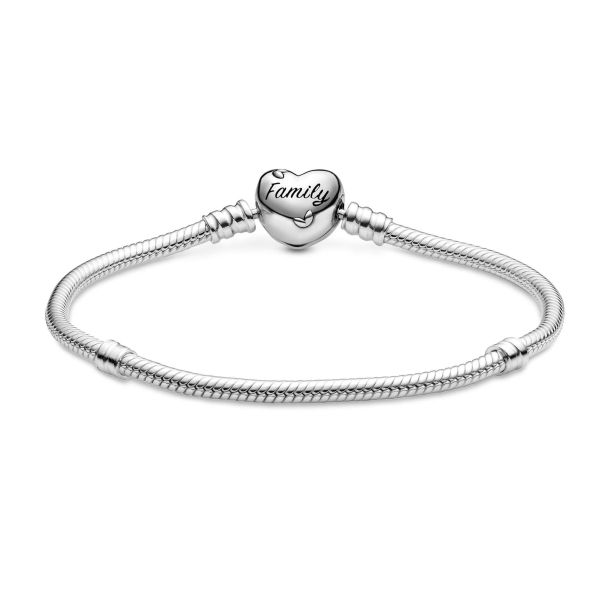 Pandora Moments Family Tree Heart Clasp Bracelet Size 21