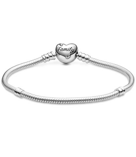 Pandora Moments Family Tree Heart Clasp Bracelet Size 21