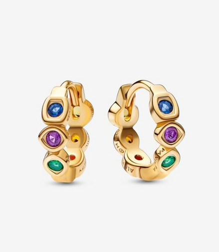 Pandora Marvel The Avengers Infinity Stones Hoop Earrings