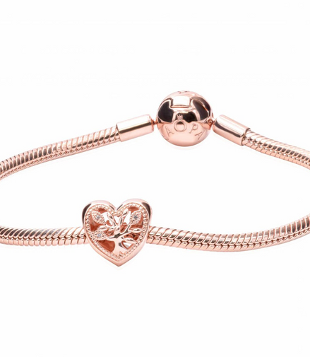 Pandora Rose Family Tree Heart Bracelet Gift Set  Size 19