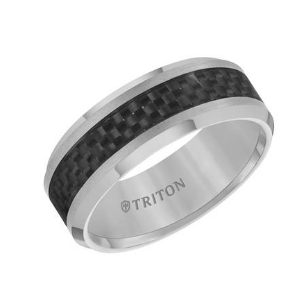 Triton Tungsten Carbide Bevel Edge Comfort Fit Band Size 11