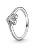Pandora Timeless Sparkling Wishbone Heart Ring Size 7