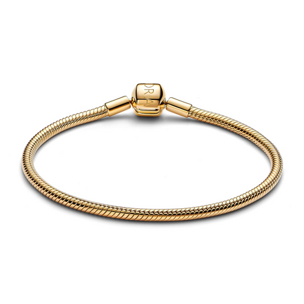 Pandora Moments Barrel Clasp Snake Chain Bracelet Size 19