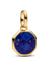 Pandora ME/Moments Blue Engravable Gold-Plated Mini Medallion Charm