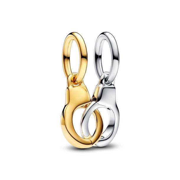Pandora ME/Moments  Openable & Splitable Handcuffs Gold-Plated Dangle Charm