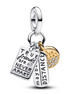 Pandora ME/Moments Silver 14K Gold-Plated Friendship Triple Dangle Charm