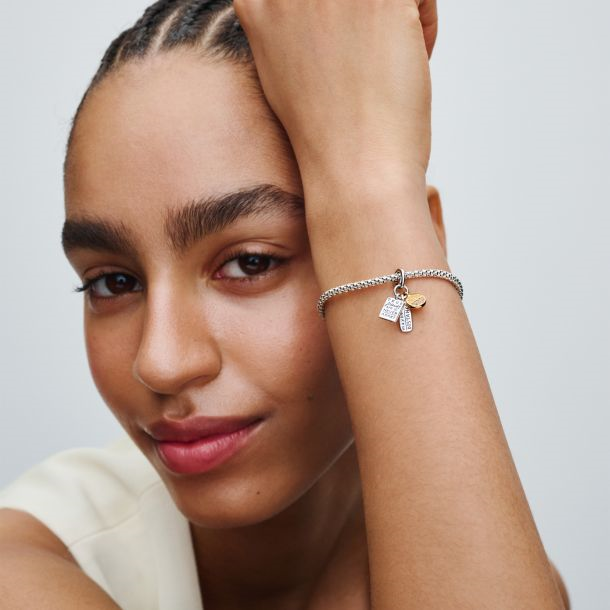 Pandora ME/Moments Silver 14K Gold-Plated Friendship Triple Dangle Charm