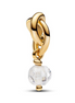 Pandora Moments 14K Gold-Plated April Faceted Clear Eternity Circle Dangle Charm