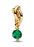 Pandora Moments 14K Gold-Plated May Faceted Green Eternity Circle Dangle Charm