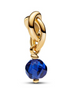 Pandora Moments 14K Gold-Plated September Faceted Blue Eternity Circle Dangle Charm