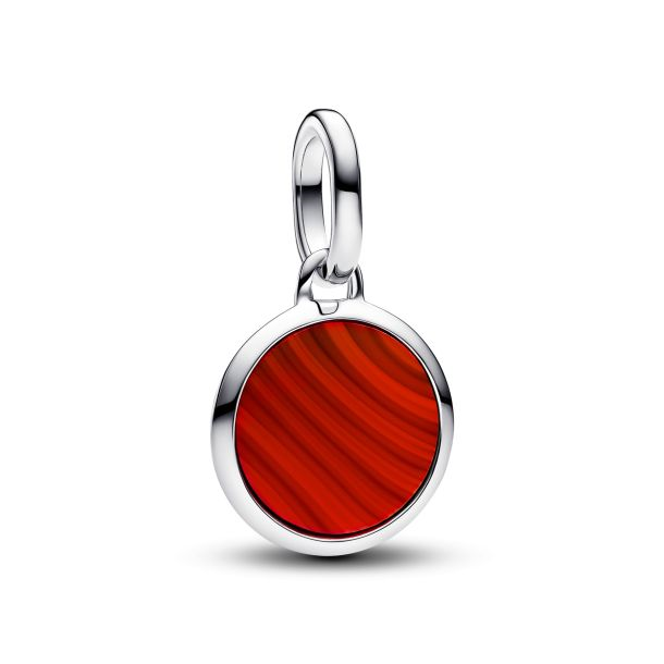 Pandora ME/Moments Red Murano Glass Engravable Mini Medallion Charm