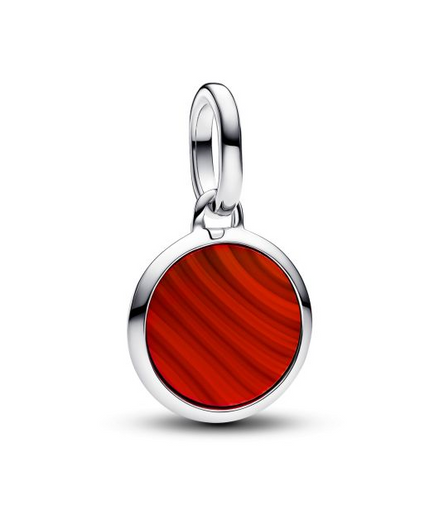 Pandora ME/Moments Red Murano Glass Engravable Mini Medallion Charm