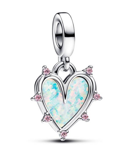 Pandora Moments Friendship Opalescent Double Dangle Charm
