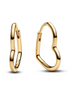 Pandora Moments 14K Gold-Plated Asymmetrical Heart Hoop Earrings