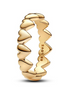 Pandora Moments Row of Hearts Gold-Plated Ring Size 7.5
