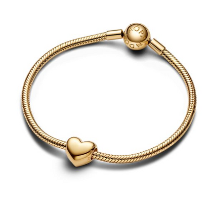 Pandora Moments 14K Gold-Plated Be Love Engravable Medium Heart Charm