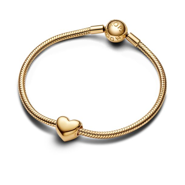 Pandora Moments 14K Gold-Plated Be Love Engravable Medium Heart Charm