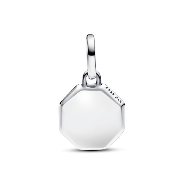 Pandora ME/Moments Silver Turquoise-Colored Engravable Mini Medallion Charm
