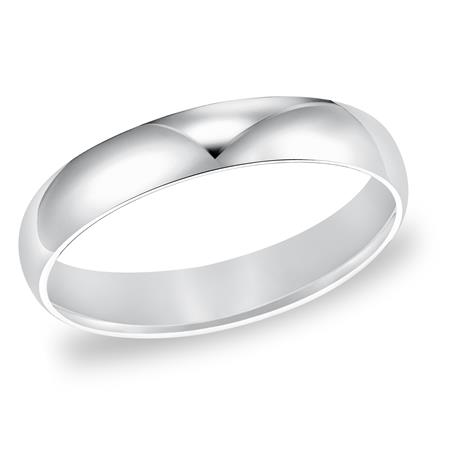 Frederick Goldman 14K White Gold Comfort Fit Low Dome Wedding Band Size 11