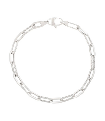 14K 4mm Diamanté Paperclip Bracelet