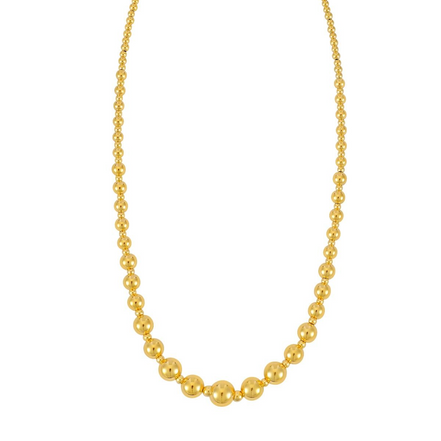 14K Gold Graduated Statement Pallina Necklace
