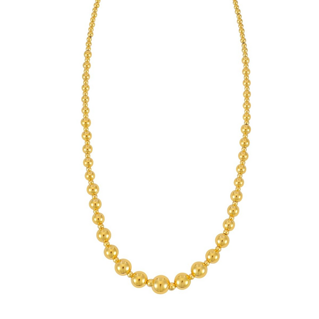 14K Gold Graduated Statement Pallina Necklace