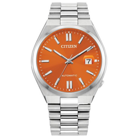 Citizen Men's Tsuyosa Automatic Orange Dial Stainless Steel Bracelet Watch