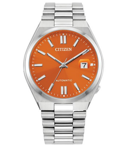 Citizen Men's Tsuyosa Automatic Orange Dial Stainless Steel Bracelet Watch
