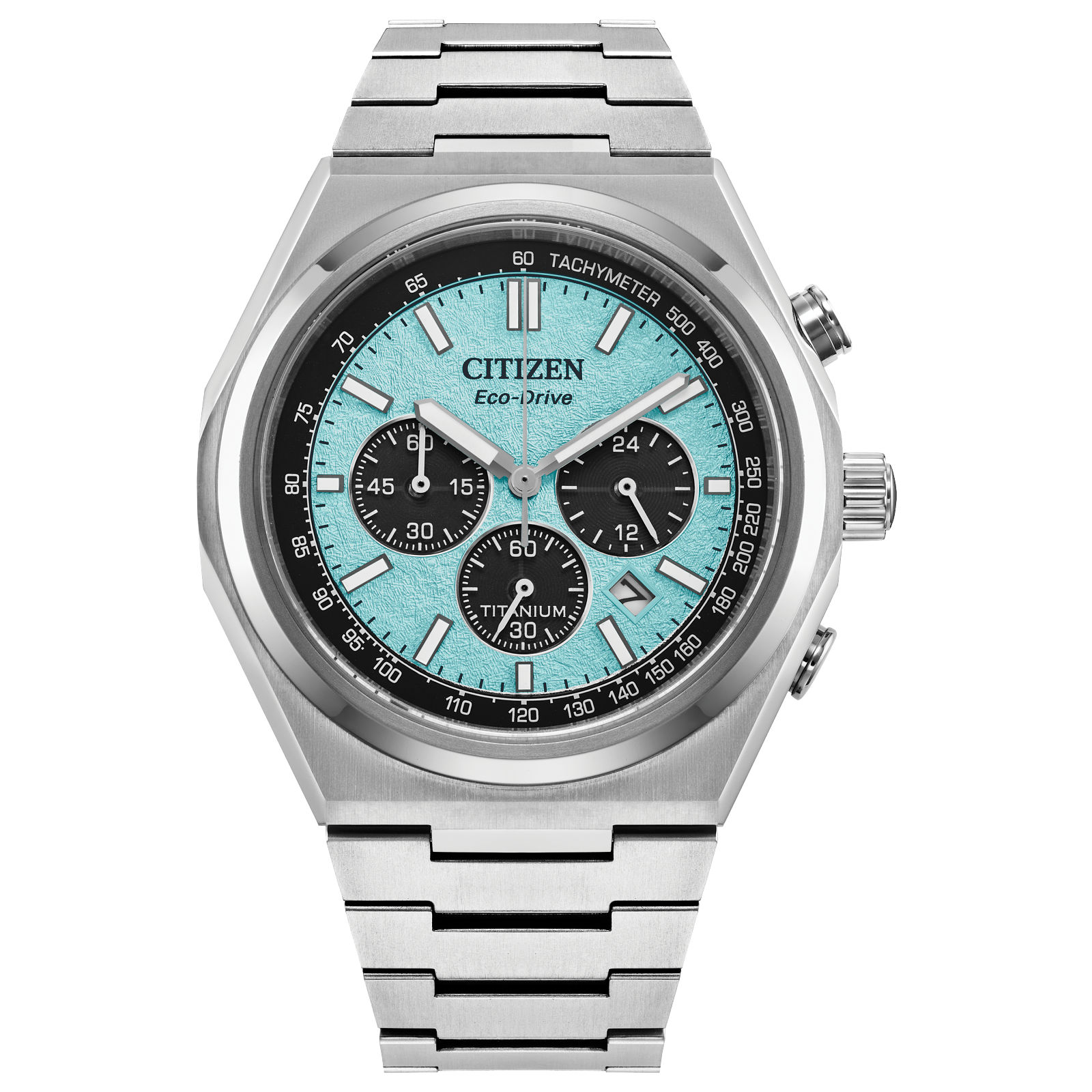 Men's Super Titanium Eco-Drive Zenshin Chrono Bracelet Watch