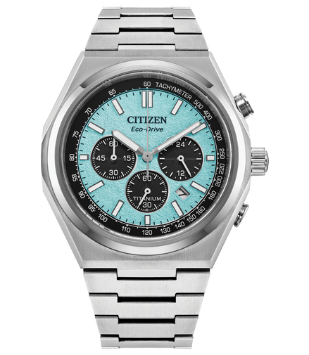 Men's Super Titanium Eco-Drive Zenshin Chrono Bracelet Watch