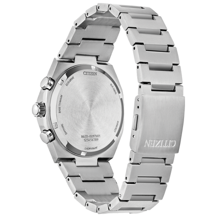 Men's Super Titanium Eco-Drive Zenshin Chrono Bracelet Watch