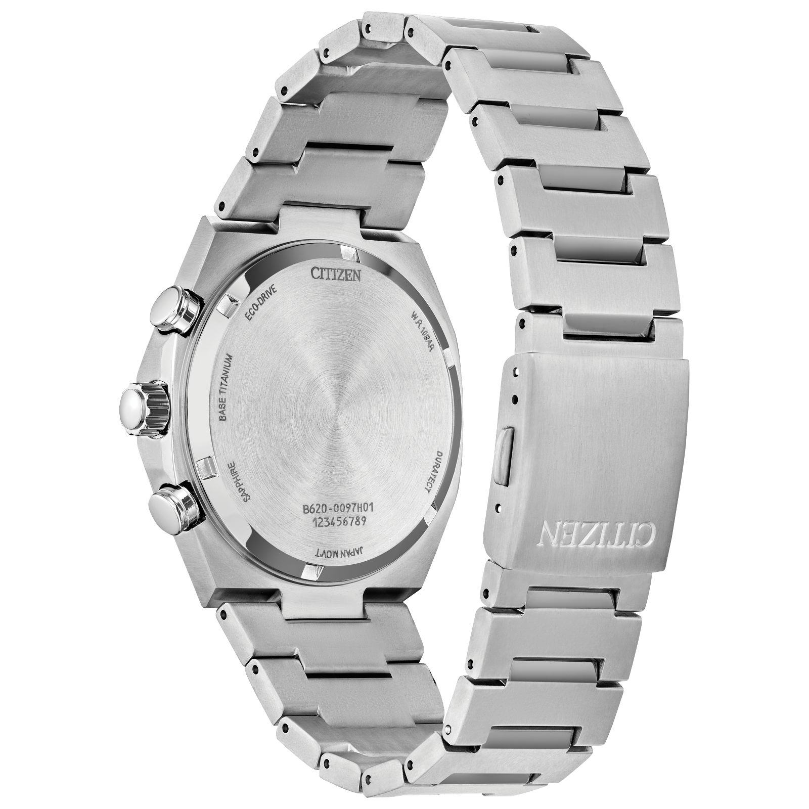 Men's Super Titanium Eco-Drive Zenshin Chrono Bracelet Watch