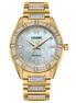 Citizen Ladies Eco-Drive Crystal Gold-Tone Bracelet Watch