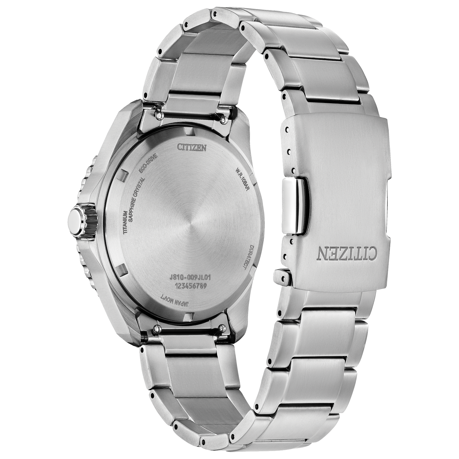 Citizen Men's Brycen Eco-Drive Orange Dial SuperTitanium Bracelet Watch