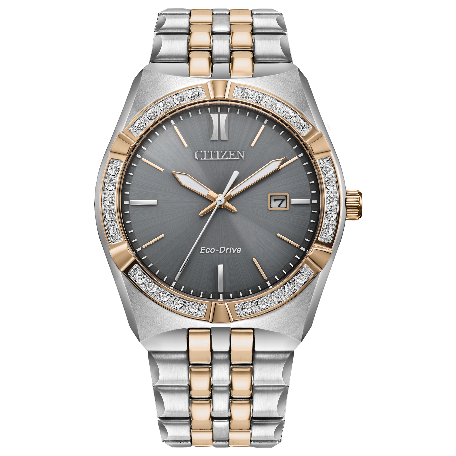 Citizen Men's Corso Eco-Drive Two-Tone Gray Dial Bracelet Watch