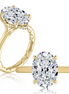 A.JAFFE 14K Yellow Gold Diamond Halo Semi-Mount Engagement Ring