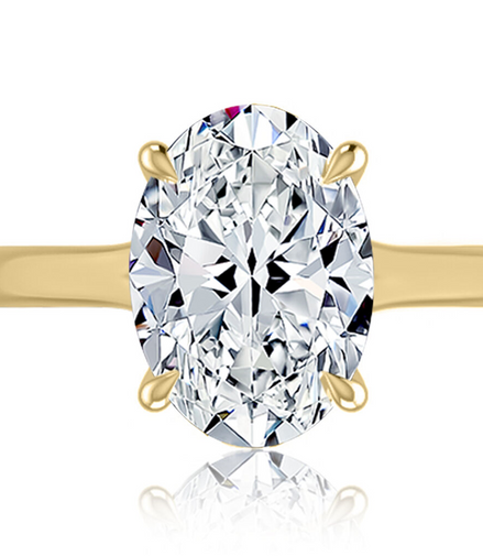 A.JAFFE 14K Yellow Gold Diamond Halo Semi-Mount Engagement Ring