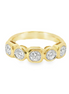 14K Yellow Gold 0.94 CTW Diamond Round Bezel Set Ring