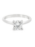 14K White Gold 1.20 CTW  Diamond Cushion Cut Engagement Ring