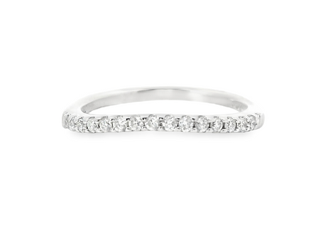14K White Gold .17 CTTW Diamond Band