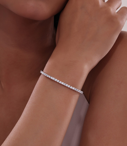 Lafonn 2.85 CTW Simulated Diamond Flexible Tennis Bracelet