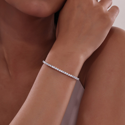 Lafonn 2.85 CTW Simulated Diamond Flexible Tennis Bracelet