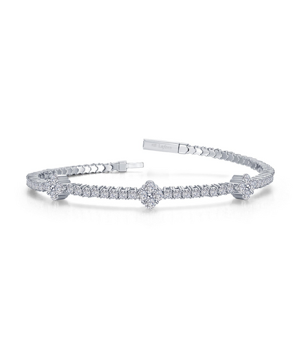 Lafonn 2.45 Simulated Diamond Station Flexible Tennis Bracelet