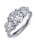 Lafonn 2.99 CTW Simulated Diamond Classic Three-Stone Engagement Ring Size 7